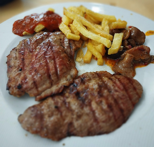 Carta de añojo de El Mesón de Diego